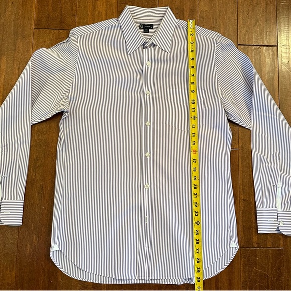 J. Crew Purple Striped Long Sleeve Button Down Collared Dress Shirt Sz M - Picture 5 of 8